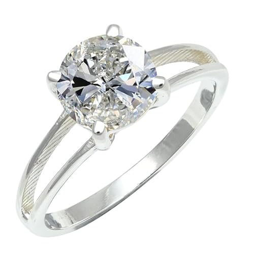 CZ Edelstein für Herren und Damen in allen Größen Sterling Silber Stilvoller Handgefertigter Band Ring Geschenkartikel Schmuck ERG1258AH12_(58 (18.5)) von SILVERNROCK