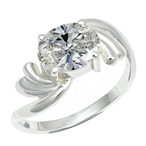 CZ Edelstein für Herren und Damen in allen Größen Sterling Silber Stilvoller Handgefertigter Band Ring Geschenkartikel Schmuck ERG1259AH12_(58 (18.5)) von SILVERNROCK