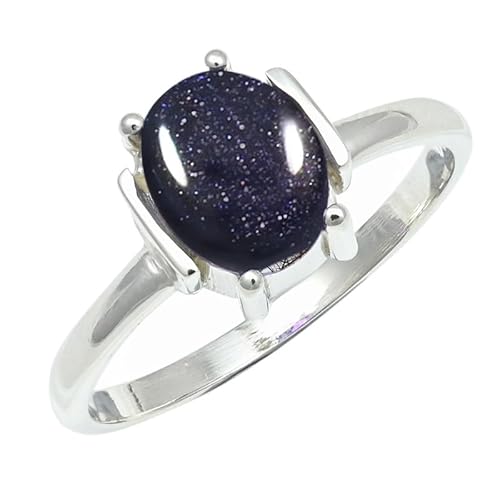 Laborgezüchteter Sonnenstein Edelstein für Herren und Damen in Sterling Silber Stilvoller Handgefertigter Band Ring Geschenkartikel Schmuck ERG1255CA4_(50 (15.9)) von SILVERNROCK