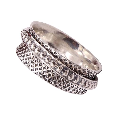 Silber Spinner Ring 925 Sterling Silber Spinner Ring Herren Damen Alle Größen Spinner Ring Handgefertigter Schmuck Silver N Rock ERG-28A_75 (23.9) von SILVERNROCK