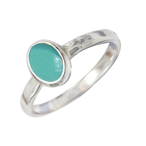 Aqua-Chalcedon Edelstein Bandring 925 Sterling Silber Bandring Herren und Damen Bandring Alle Größen Schmuck CRG1080CE22_(68 (21.6)) von SILVERTROVE