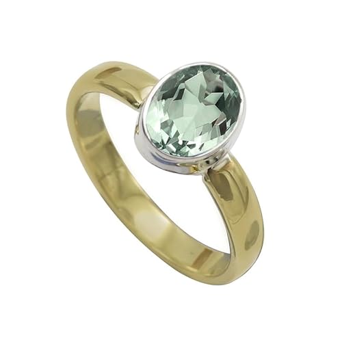 SILVERTROVE Grün Amethyst-Edelstein- Sterling silber Und Messing Band Ring für Männer und Frauen in allen Größen Schmuck CRG1086AL13_(59 (18.8)) von SILVERTROVE