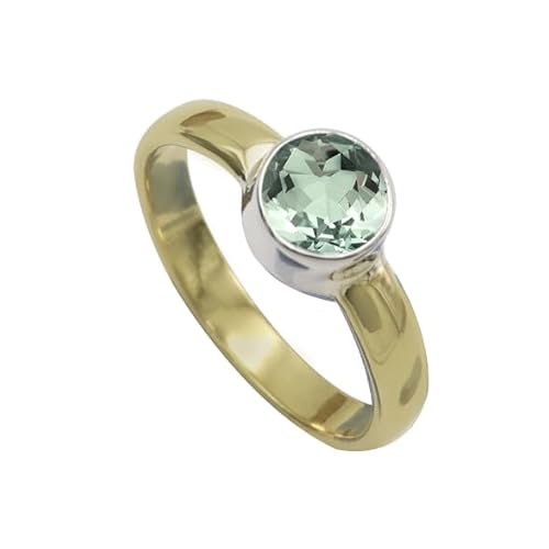 SILVERTROVE Grün Amethyst-Edelstein- Sterling silber Und Messing Band Ring für Männer und Frauen in allen Größen Schmuck CRG1092AL17_(63 (20.1)) von SILVERTROVE