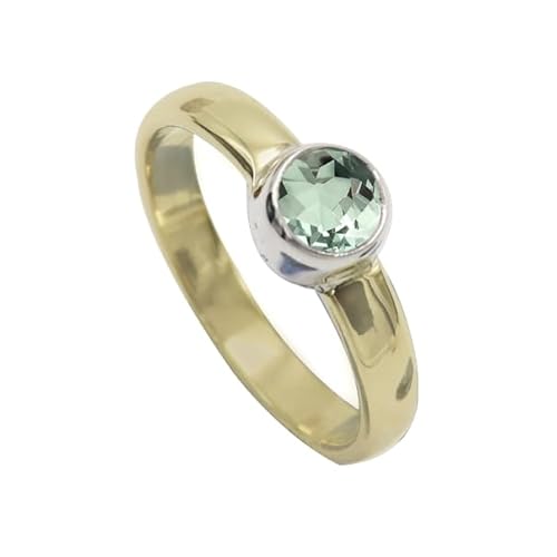 SILVERTROVE Grün Amethyst-Edelstein- Sterling silber Und Messing Band Ring für Männer und Frauen in allen Größen Schmuck CRG1094AL28_(74 (23.6)) von SILVERTROVE