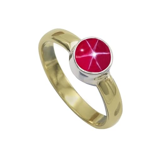 SILVERTROVE Im Labor gezüchteter rosa Lindy-Stern-Edelstein- Sterling silber Und Messing Band Ring für Männer und Frauen Schmuck CRG1092BH19_(65 (20.7)) von SILVERTROVE