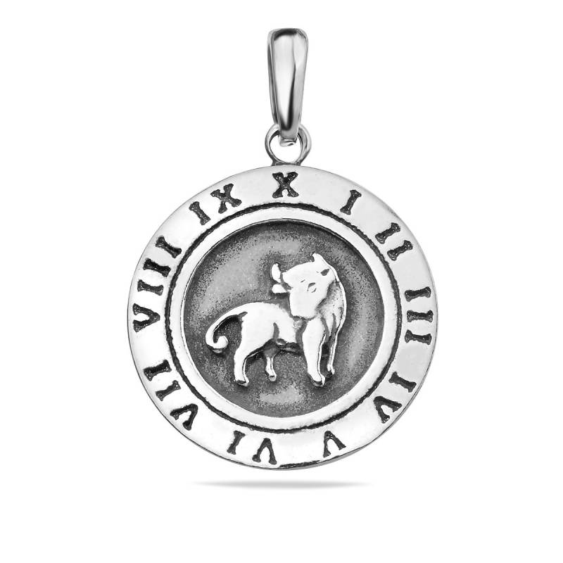 Taurus Sternzeichen Anhänger Sterling Silber 925 Horoskop Zeichen Astrologie Numerologie Celestial Münze Halskette Charm Symbol Handmade Schmuck von SILVERZONE4U