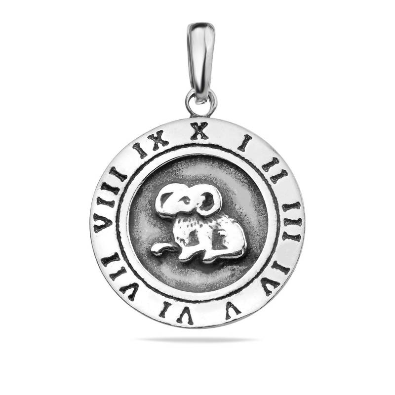 Widder Sternzeichen Anhänger Sterling Silber 925 Horoskop Zeichen Astrologie Numerologie Celestial Münze Halskette Symbol Charme Handmade Schmuck von SILVERZONE4U