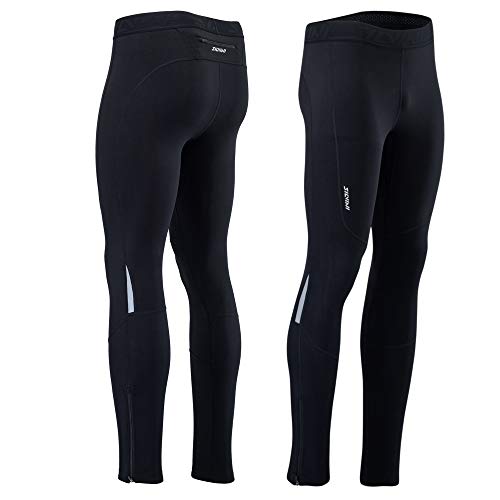 SILVINI Rubenza Elastische Funktionshose Herren Laufhose Herren Winter lang Lauftight Herren lang Winter Laufhose Herren Thermo Laufhose Herren Langlaufhose Herren, schwarz, L von SILVINI