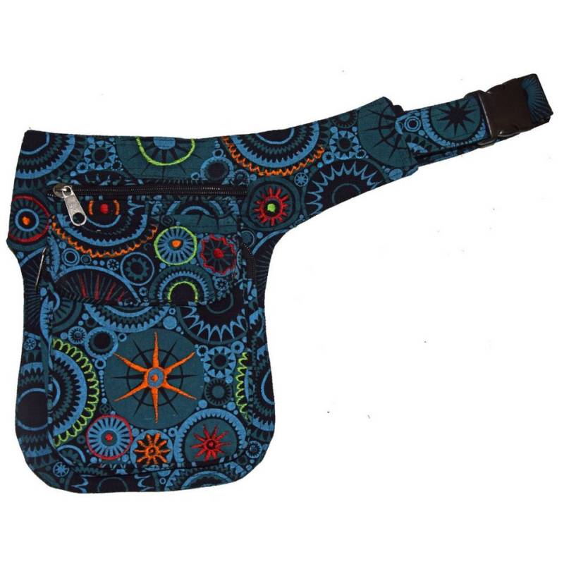 SIMANDRA Bauchtasche Bestickte Gürteltasche für Damen und Herren mit vielen Fächern von SIMANDRA