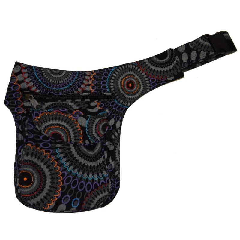 SIMANDRA Bauchtasche Bestickte Gürteltasche für Damen und Herren mit vielen Fächern von SIMANDRA