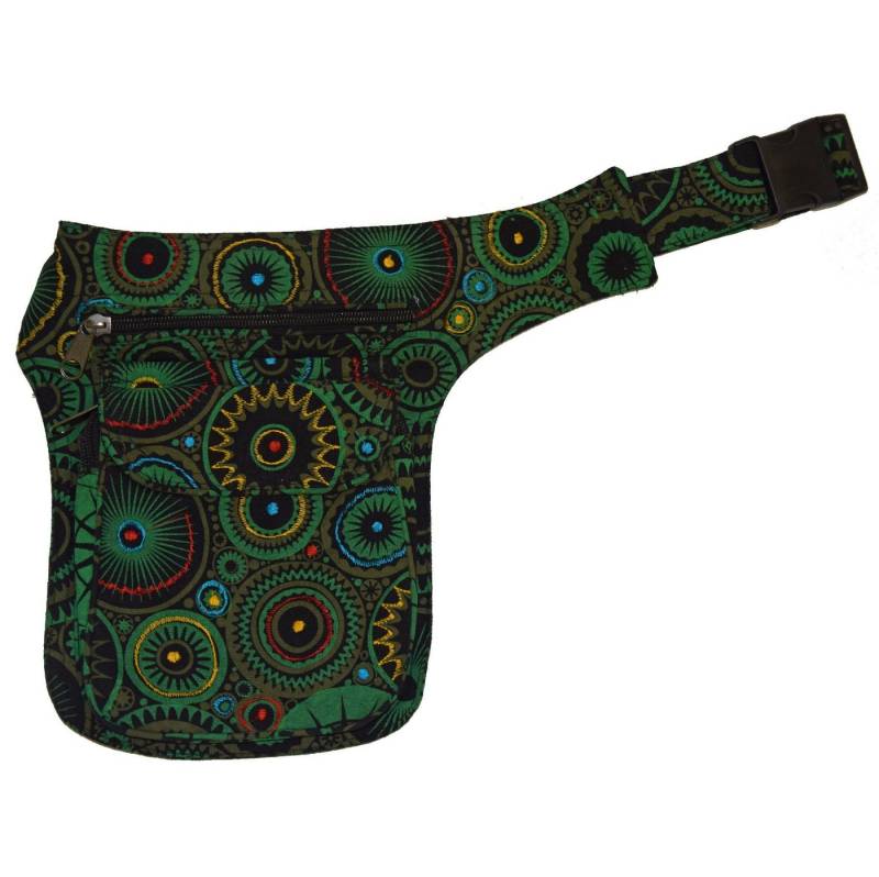 SIMANDRA Bauchtasche Bestickte Gürteltasche für Damen und Herren mit vielen Fächern von SIMANDRA