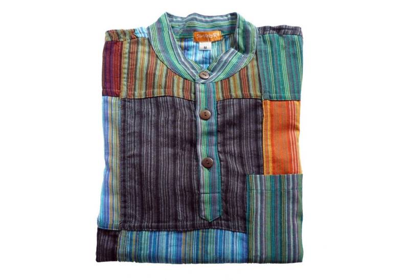 SIMANDRA Langarmhemd Patchwork Hemd Bash von SIMANDRA