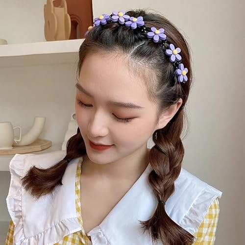 1 x violettes Haarband im koreanischen Stil, florales Haarband mit violettem Gänseblümchen-Design, Haar-Accessoire für Mädchen und Frauen, modisches Haarband 1 x violettes Haarband im koreanischen Stil, florales Haarband mit violettem Gänseblümchen-Design, Haar-Accessoire für Mädchen und Frauen, modisches Haarband von SIMAR ART