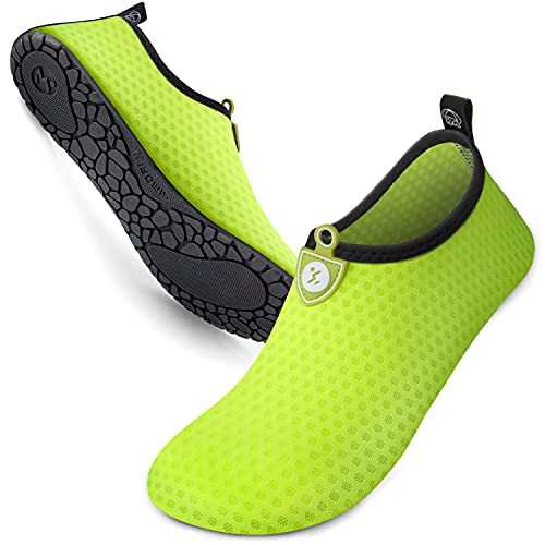 SIMARI Wasserschuhe Damen und Herren, schnelltrocknend, Barfuß, für Outdoor, Strand, Schwimmen, Sport, Yoga, Schnorcheln 505 Circular Green, EU 44, SWS001 von SIMARI