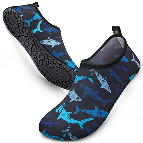 SIMARI Wasserschuhe Damen und Herren, schnelltrocknend, Barfuß, für Outdoor, Strand, Schwimmen, Sport, Yoga, Schnorcheln 109 Shark, EU 40, SWS001 von SIMARI