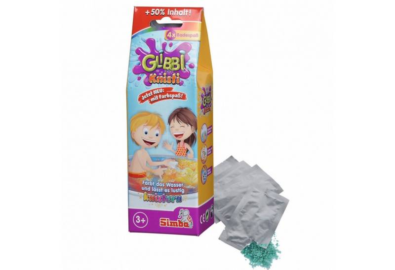 SIMBA Badeschaum Simba Glibbi Knisti 4x Badespaß Badepulver knistert im Wasser 4 x 10g von SIMBA