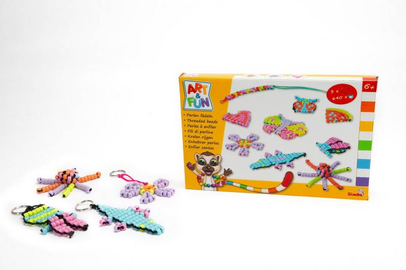 SIMBA Perlenketten-Set Simba Spielzeug Kreativ Perlen ART & FUN Set Perlen fädeln 640 Perlen von SIMBA
