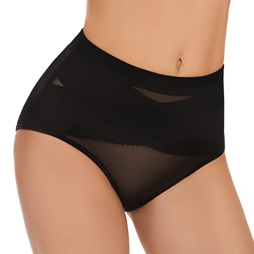 SIMIYA Damen Shapewear Unterhose Bauchweg Miederhose Niedrige Taille Unterwäsche Bauchkontrolle Miederpant weicher und bequemer Body Shaper für Frauen(Schwarz, XL) von SIMIYA