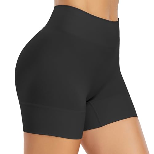 SIMIYA Radlerhose Damen Kurz Unterhosen Unter Kleid Shorts High Waist Kurze Hose Nahtlose Hotpants Sommer Boxershorts Slip Shorts，Schwarz，3XL von SIMIYA