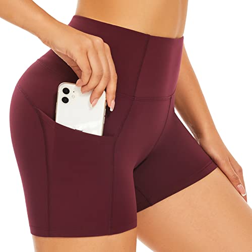 SIMIYA Radlerhose Damen Kurze Sporthose mit Tasche, High Waist Kurze Hose Leggings Bauchweg Hotpants Sommer Shorts Boxershorts Unterhosen von SIMIYA