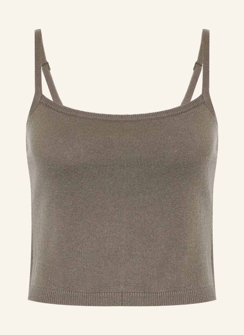 Simkhai Cropped-Stricktop Vance Aus Cashmere gruen von SIMKHAI