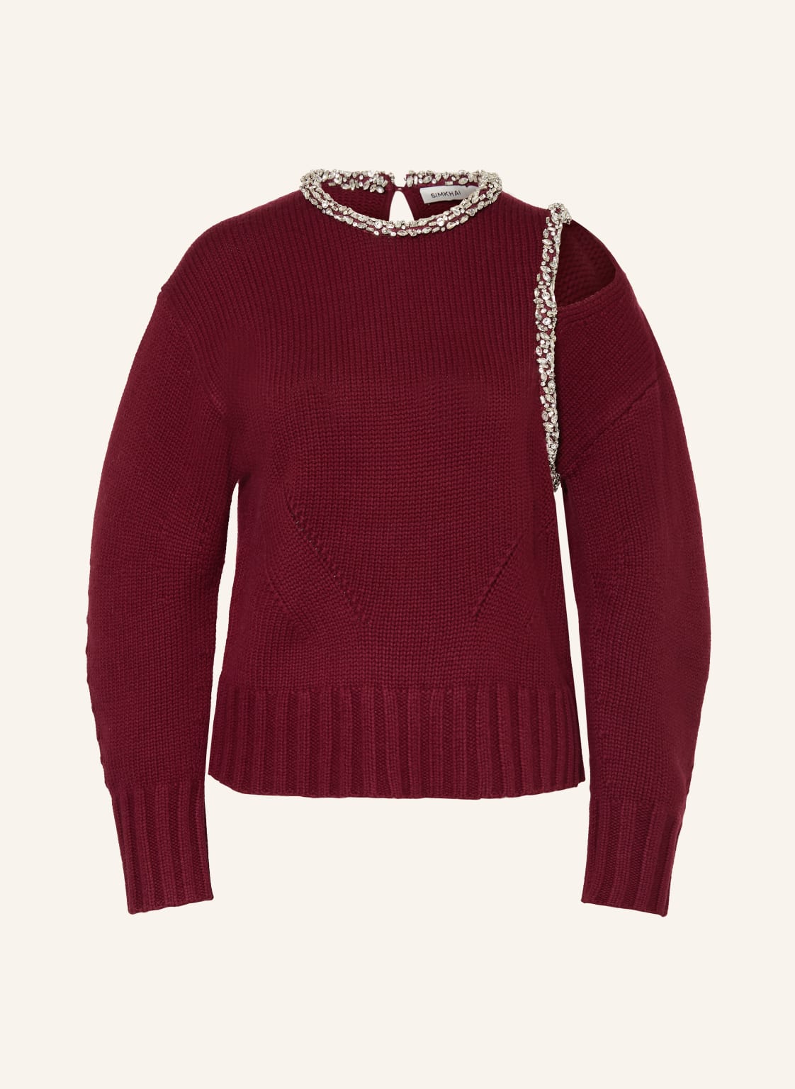 Simkhai Pullover Monroe Mit Schmucksteinen rot von SIMKHAI