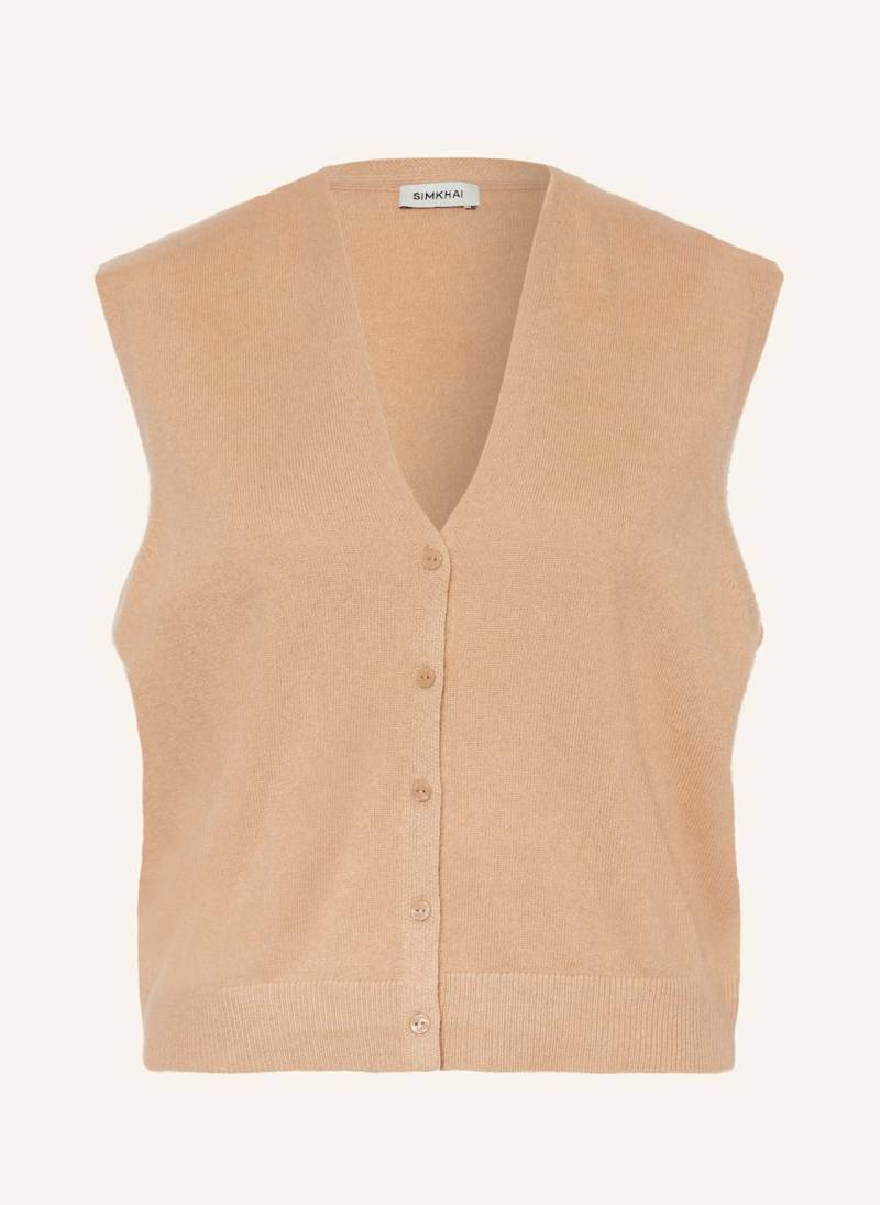 Simkhai Strickweste Rozzi Aus Cashmere beige von SIMKHAI