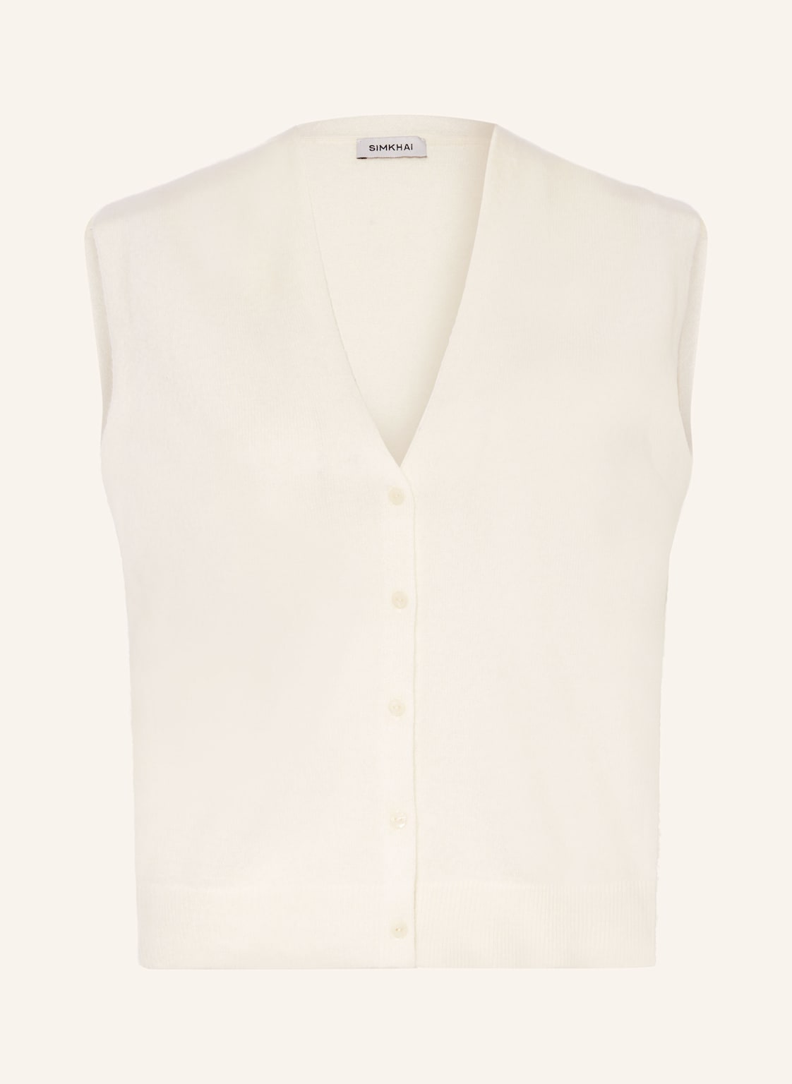 Simkhai Strickweste Rozzi Aus Cashmere weiss Simkhai Strickweste Rozzi Aus Cashmere weiss von SIMKHAI