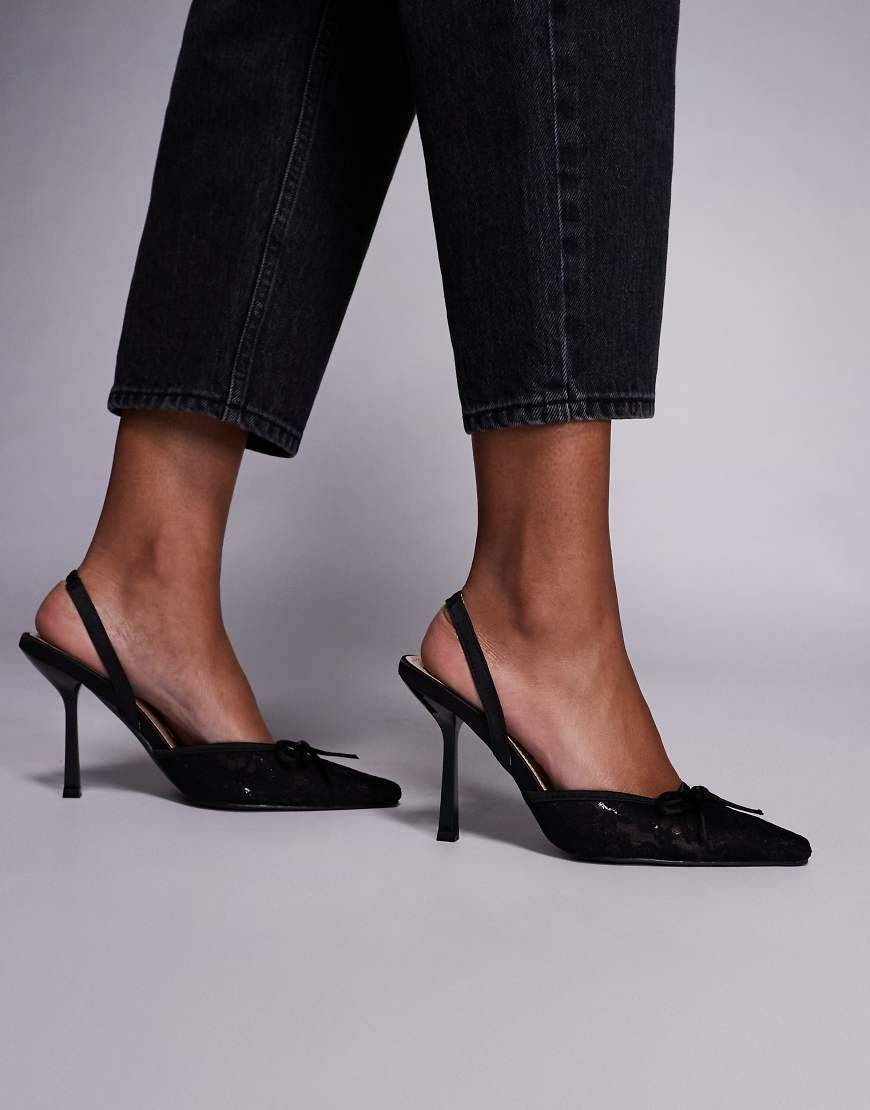 SIMMI London - Bebee - Pumps aus schwarzer Spitze mit Absatz von SIMMI Shoes