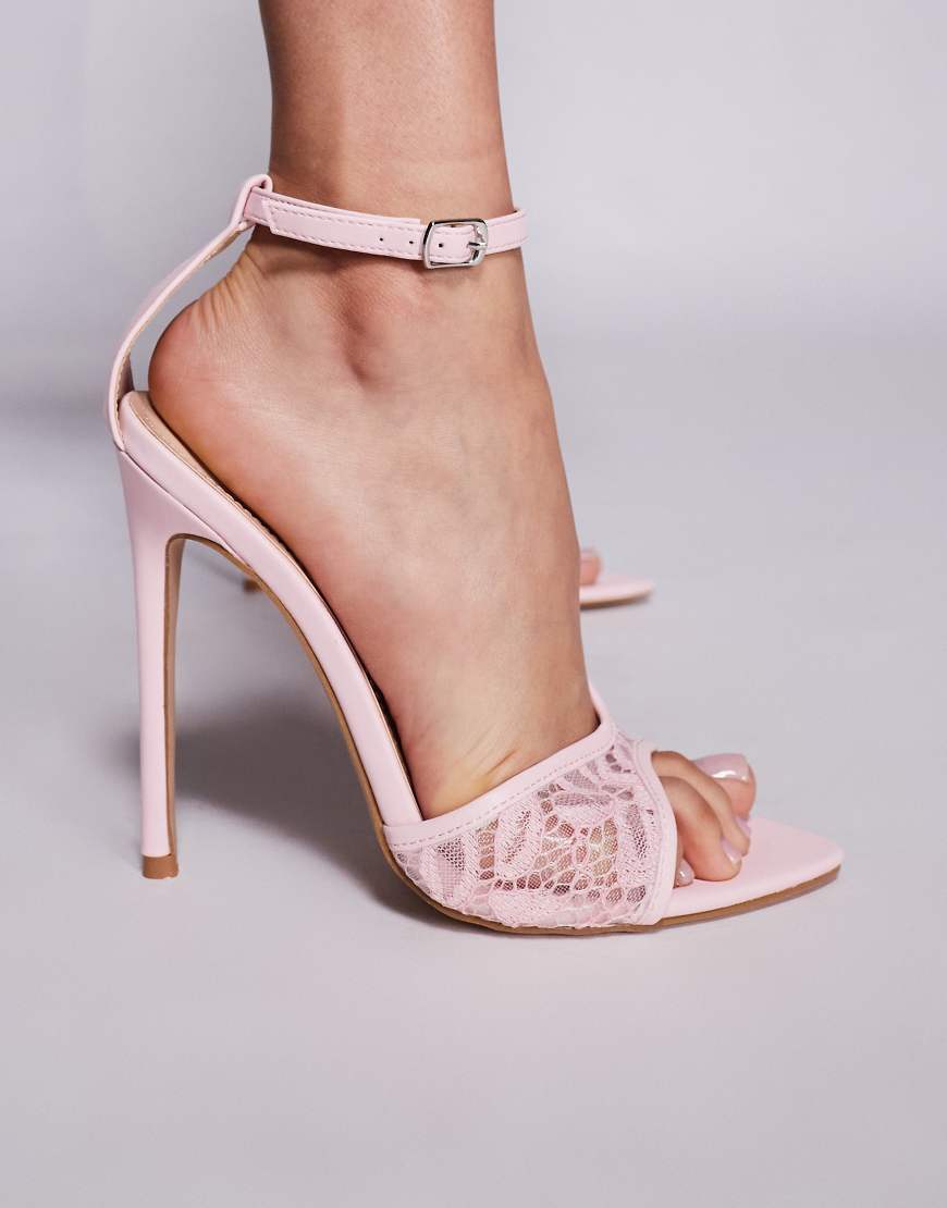 SIMMI London - Eavie - Sandaletten aus Spitze in Rosa von SIMMI Shoes