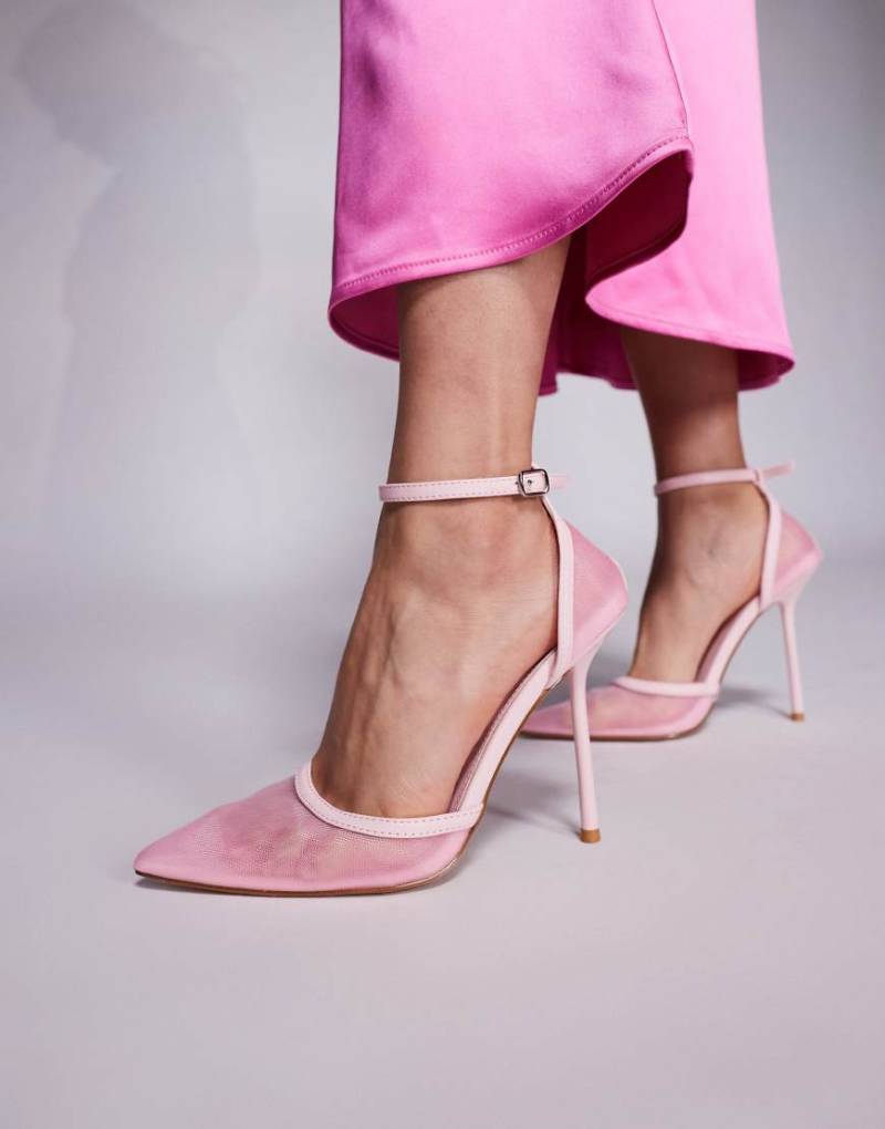 Simmi London - Mandisa - Netzstoff-Pumps in Rosa mit Absatz von SIMMI Shoes
