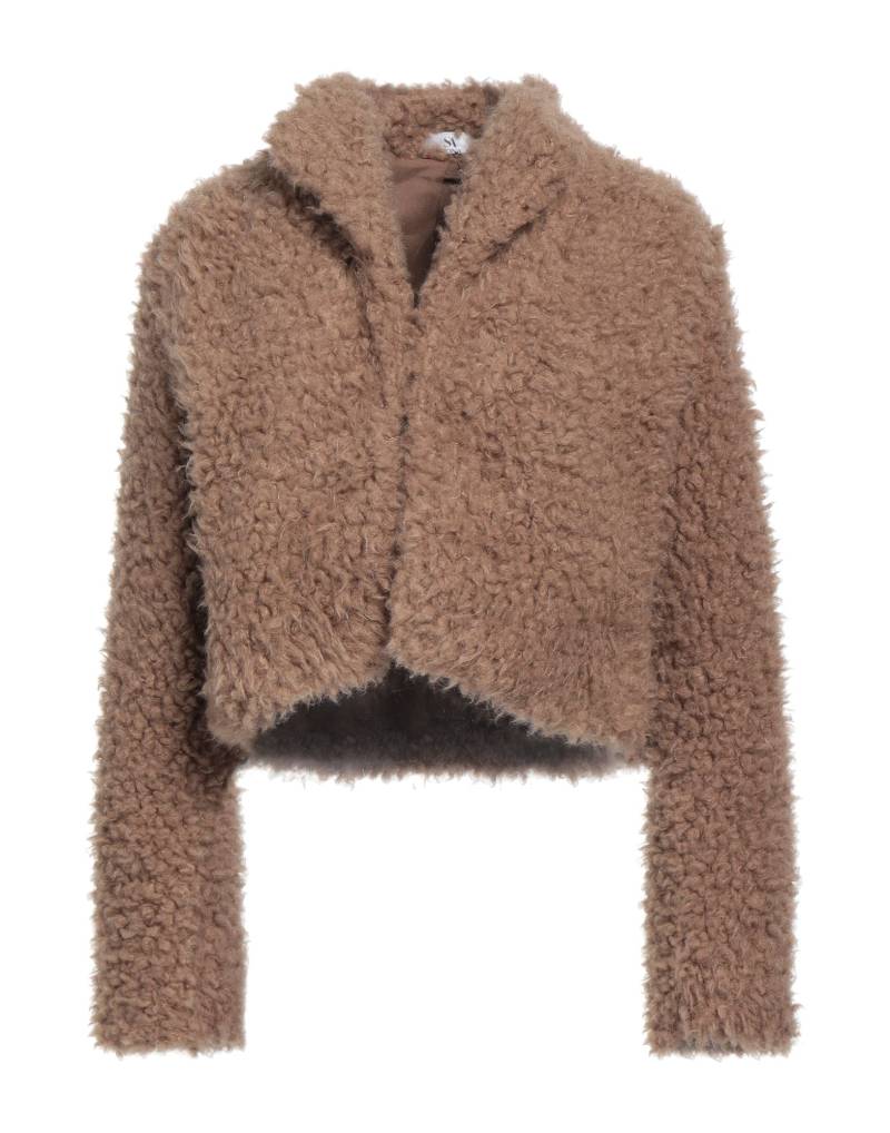 SIMONA A Shearling- & Kunstfell Damen Khaki von SIMONA A