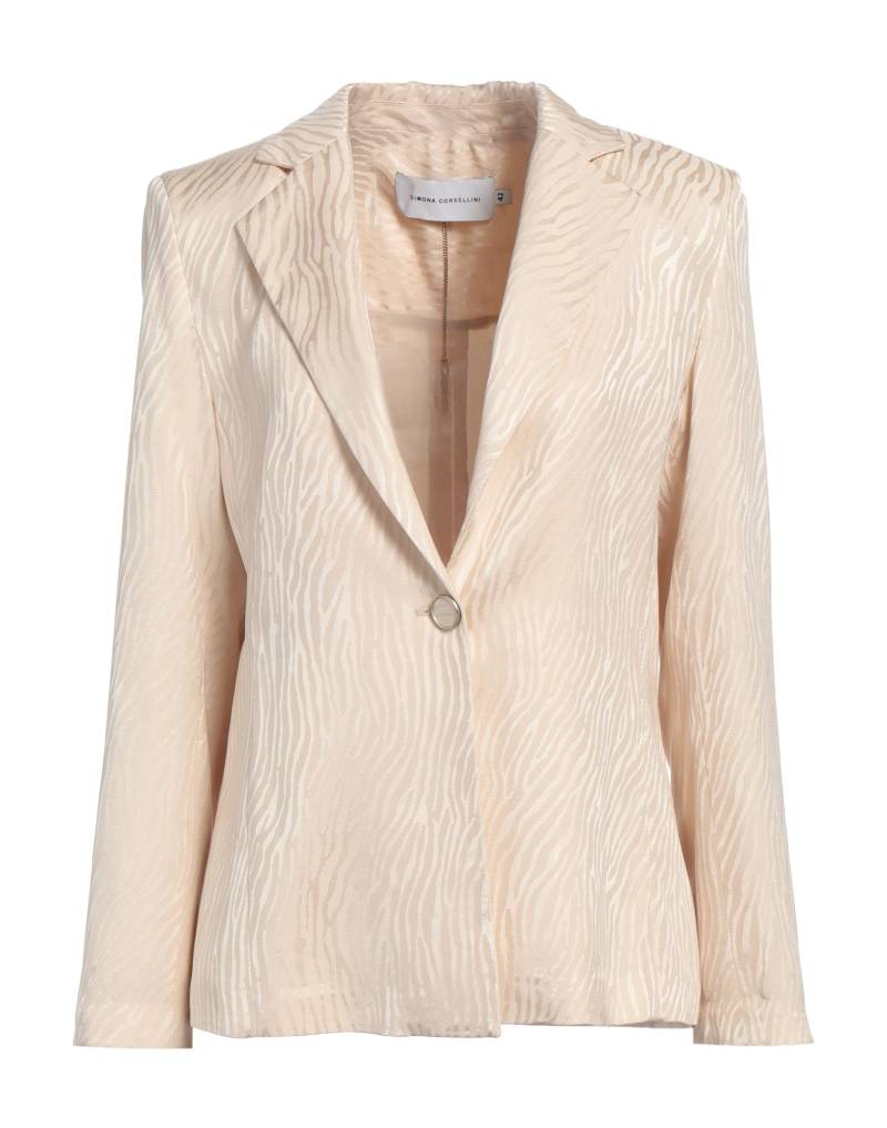 SIMONA CORSELLINI Blazer Damen Beige von SIMONA CORSELLINI