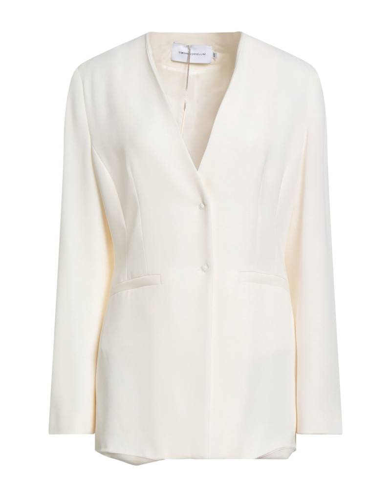 SIMONA CORSELLINI Blazer Damen Elfenbein SIMONA CORSELLINI Blazer Damen Elfenbein von SIMONA CORSELLINI