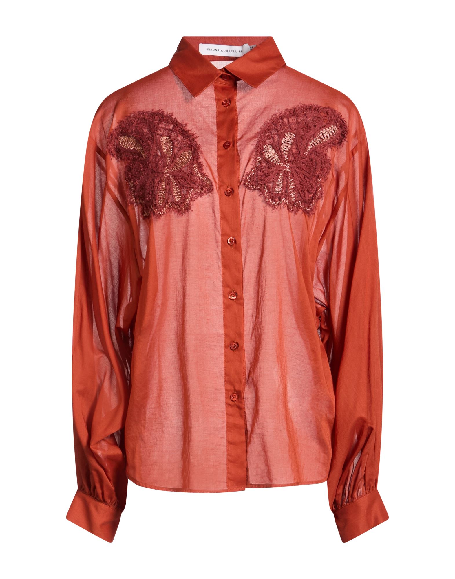 SIMONA CORSELLINI Hemd Damen Rostrot von SIMONA CORSELLINI