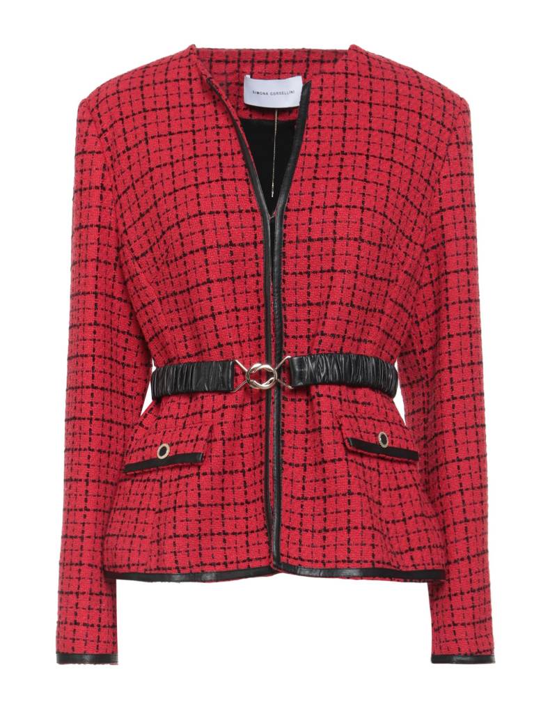 SIMONA CORSELLINI Jacke & Anorak Damen Rot von SIMONA CORSELLINI