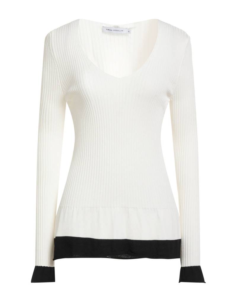 SIMONA CORSELLINI Pullover Damen Off white von SIMONA CORSELLINI