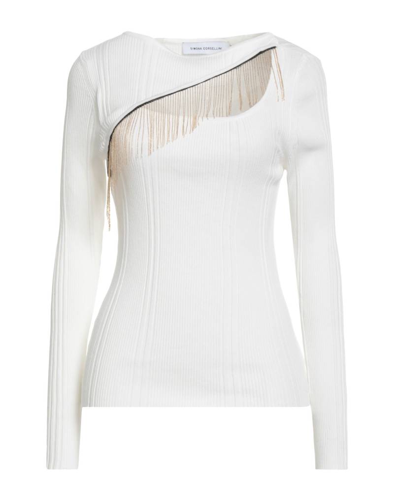 SIMONA CORSELLINI Pullover Damen Weiß von SIMONA CORSELLINI