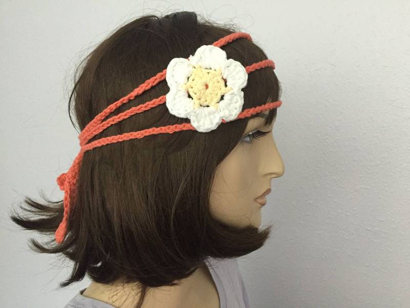 Drei Strang Häkeln Stirnband Mit Blumenmädchen Frauen Zubehör Großes Geschenk von SIMPATICOUS