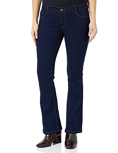 SIMPLY CHIC Damen Blau Bootcut Jeans Stretch Classic Bootcut Denim Hose, dunkelblau, 36 von SIMPLY CHIC