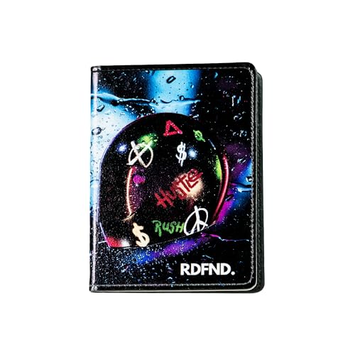 SIMPLYMDRN Live Fast - RDFND Minimalistische Reisepasshülle - Kreditkartenetui - Coole Brieftasche für Herren - Kunstleder Dünne Brieftasche - Ultra Slim, Live Fast Black, Reisepasshülle von SIMPLYMDRN