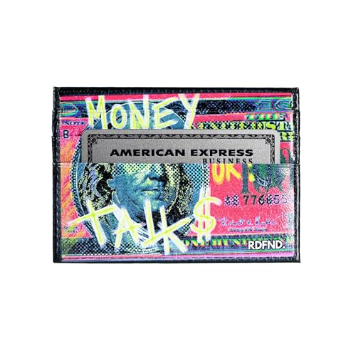 SIMPLYMDRN Louder Than Words - RDFND Minimalistische Geldbörse - Kreditkartenetui - Coole Brieftasche für Herren - Kunstleder Dünne Brieftasche - Ultra Slim, Louder Than Words Black, Kartenetui mit von SIMPLYMDRN