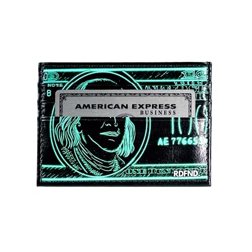 SIMPLYMDRN - RDFND Minimalistische Geldbörse - Kreditkartenetui - Coole Geldbörse für Herren - Kunstleder Dünne Brieftasche - Ultra Slim, Neon Benji Black, Kartenetui mit Bargeldfach von SIMPLYMDRN