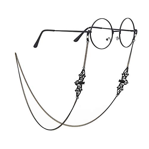 SIMRCIO Brillenband für Damen und Herren, schwarz, Fledermaus-Design, Lesebrille von SIMRCIO
