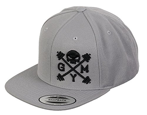 SIMSALABIM GYM Snapback/Gym - Cap- Bodybuilding - Fitness Muscle/Muskel - Grau - One-Size von SIMSALABIM GYM