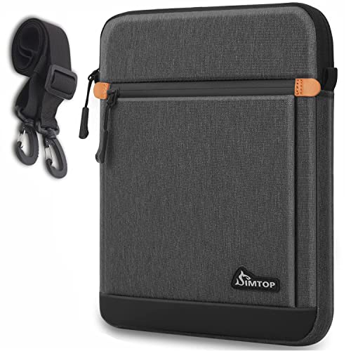 SIMTOP 9-11Zoll Tablet Tasche Hülle, Arbeitstasche Herren Kompatibel mit iPad Pro 11 M2 2025-2018,Herrentasche zum Umhängen aus Polyester,Umhängetasche Herren,Dunkelgrau von SIMTOP
