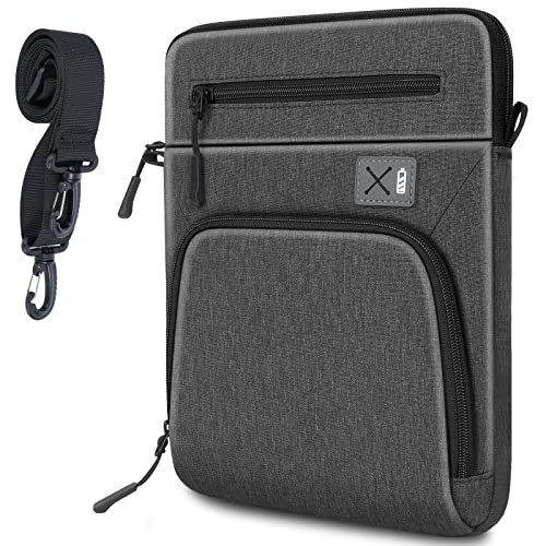 SIMTOP Tablet Tasche für 12.9 Zoll,New iPad Pro(5th/4th/3rd Gen),wasserdichte Multi Arbeitstasche Herren,Herrentasche zum Umhängen aus Polyester,Umhängetasche Herren,Dunkelgrau von SIMTOP