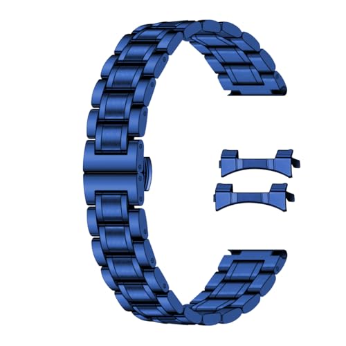 SINAIKE Universal Metall Uhrenarmband Fit Meist Tranditional Uhr, 20mm Quick Release Edelstahl Uhrenarmband mit gebogenen Lug Enden Teile, Classic Uhrenarmband Ersatz Armband Männer Frauen Blau von SINAIKE