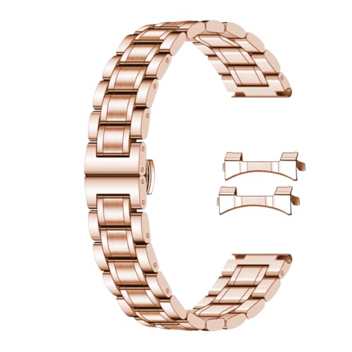 SINAIKE Universal Metall Uhrenarmband Fit Meist Tranditional Uhr, 20mm Quick Release Edelstahl Uhrenarmbänder mit gebogenen Lug Enden Teile, Classic Uhrenarmband Ersatz Armband Männer Frauen Rose Gold von SINAIKE