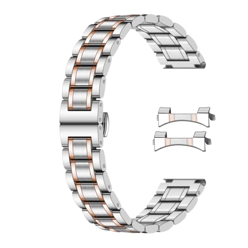 SINAIKE Universal Metall Uhrenarmband Fit Most Tranditional Uhr, 23mm Quick Release Edelstahl Uhrenarmbänder mit gebogenen Enden Teile, Classic Uhrenarmband Ersatz Männer Frauen Silber und Roségold SINAIKE Universal Metall Uhrenarmband Fit Most Tranditional Uhr, 23mm Quick Release Edelstahl Uhrenarmbänder mit gebogenen Enden Teile, Classic Uhrenarmband Ersatz Männer Frauen Silber und Roségold von SINAIKE
